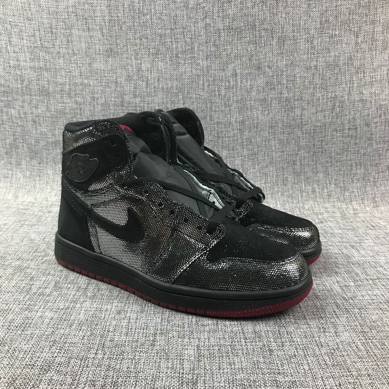 Air Jordan 1 Retro High Gina BLack Toe Red Shoes - Click Image to Close